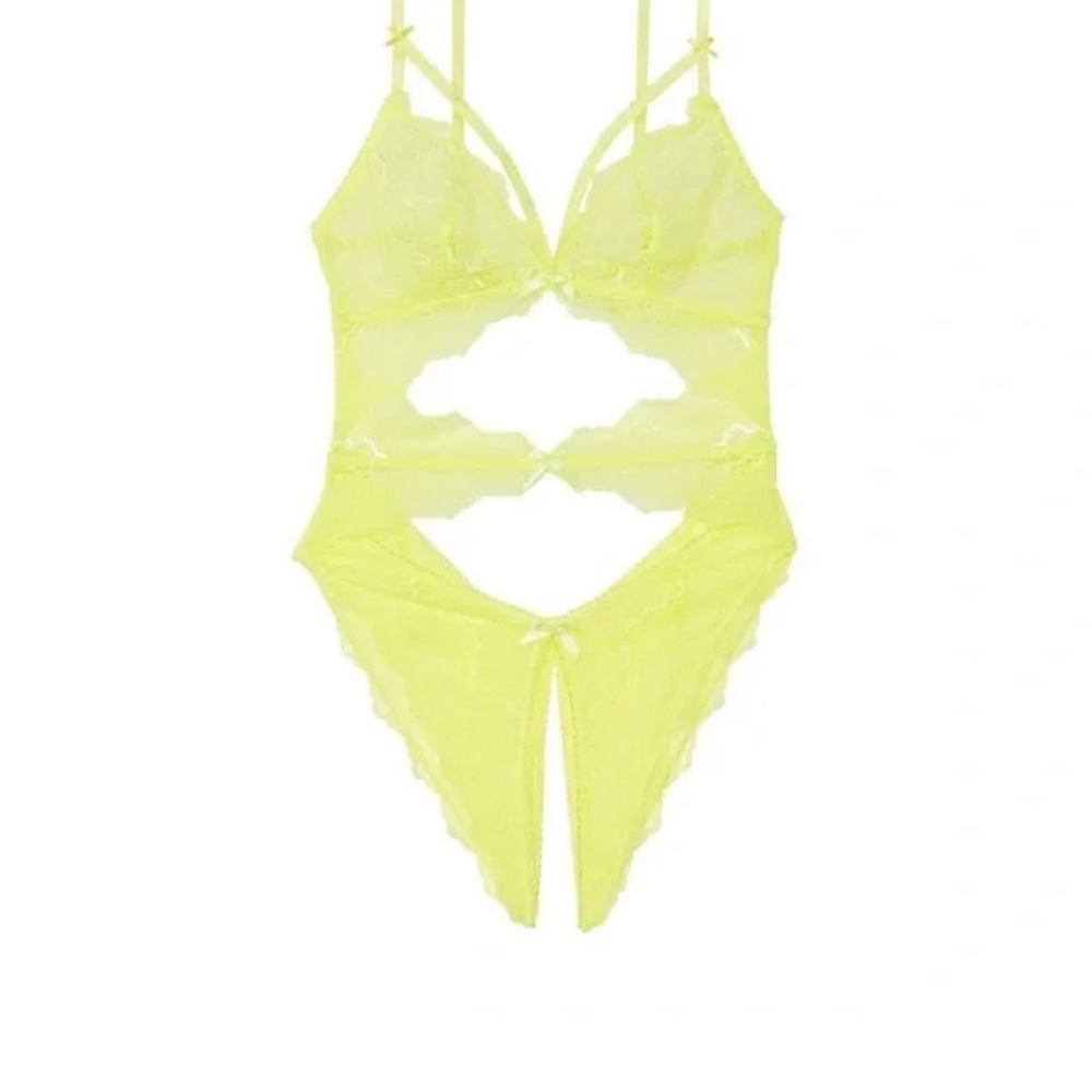 Victoria's Secret Yellow Chemise with Plunging Neckline